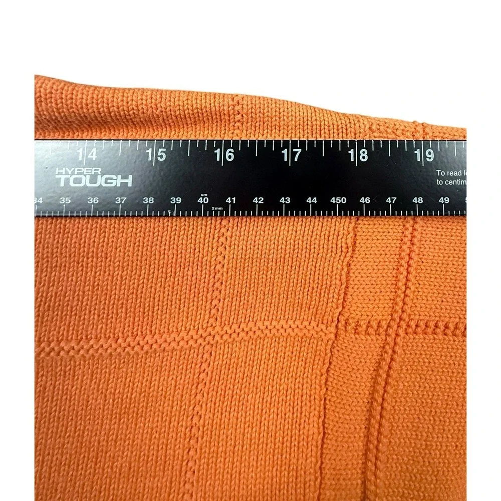 IZOD Sweater Mens Medium Orange 100 Cotton Crewneck Classic Fit NEW
